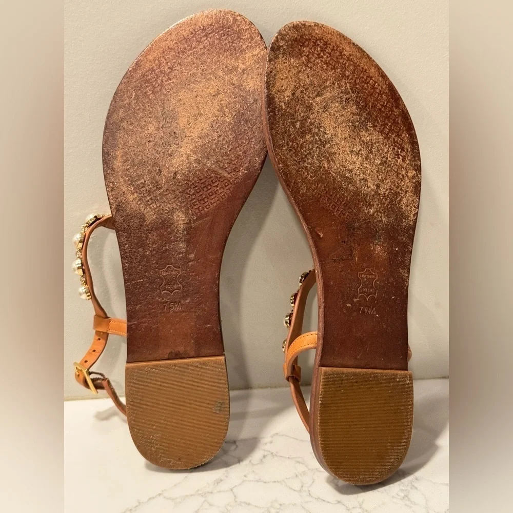 Tory Burch Emmy Pearl Embellished Sandals
